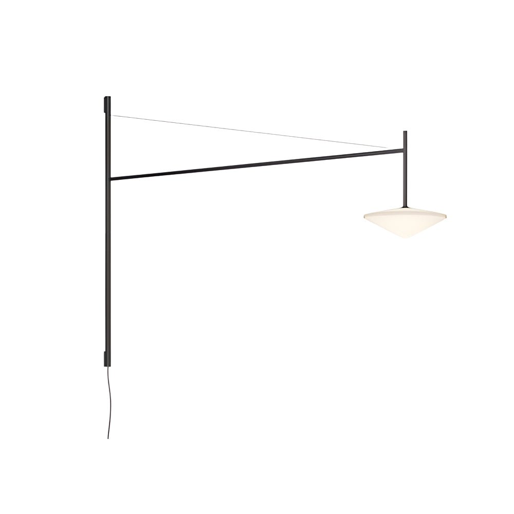 Modern Swing Arm LED Wall Sconce with Glass Shade