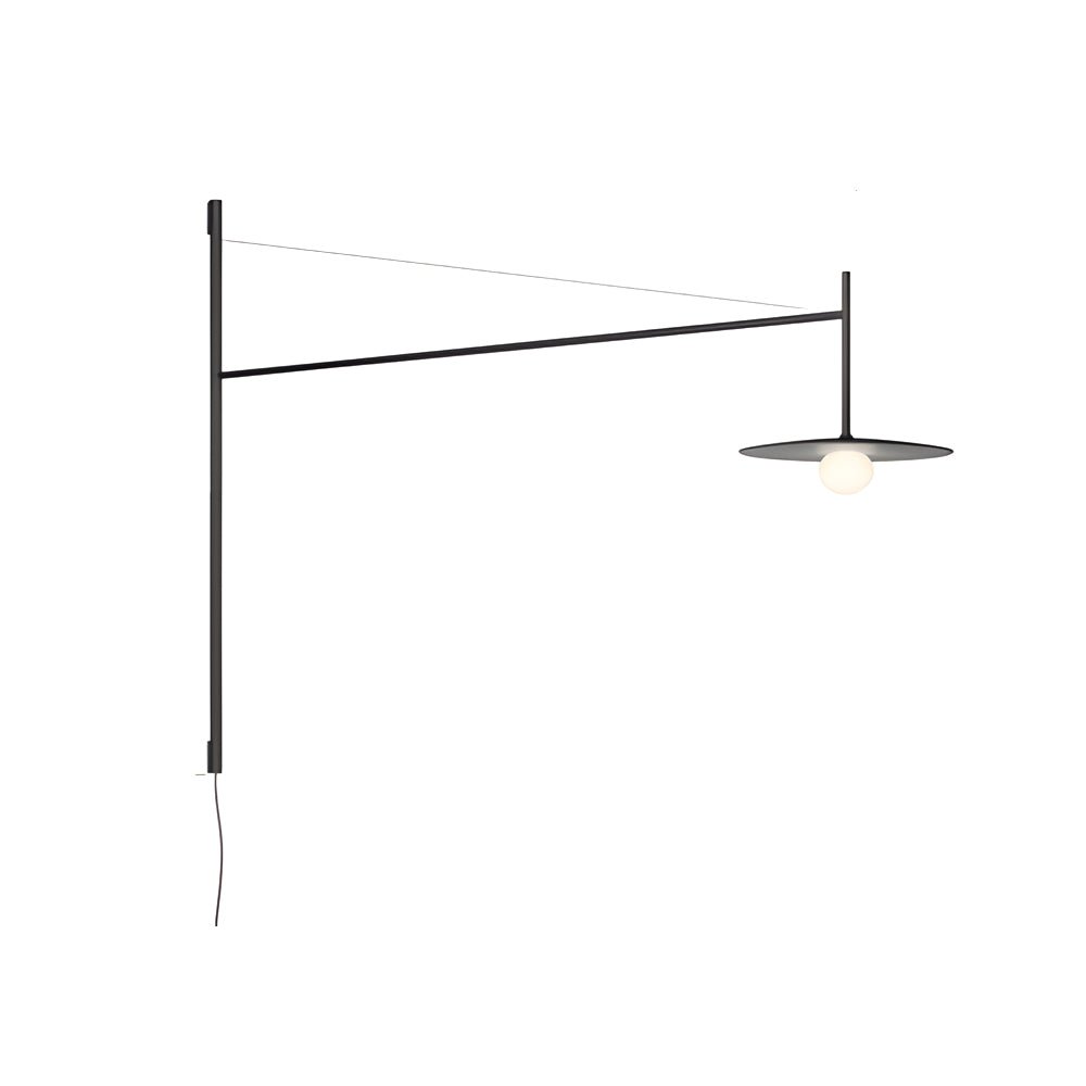 Modern Swing Arm LED Wall Sconce with Glass Shade