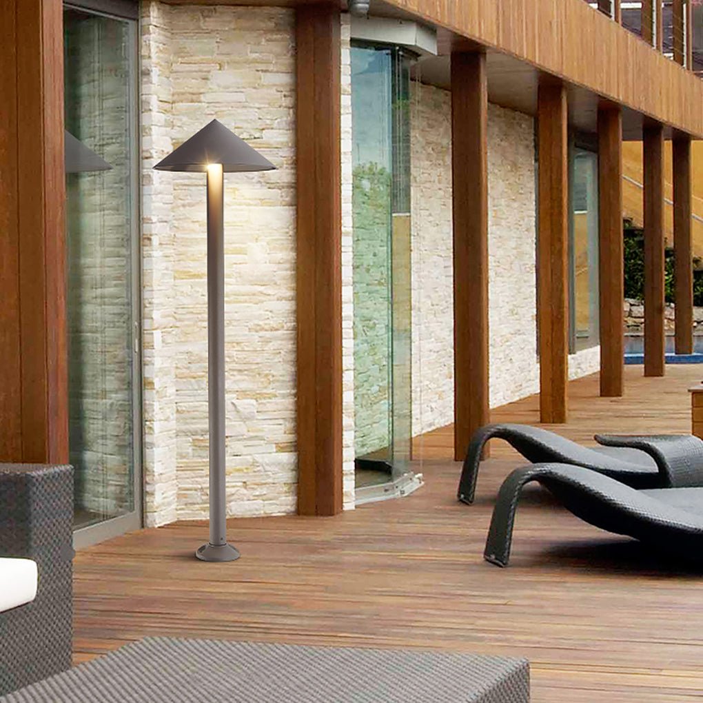 Modern Umbrella-Shaped LED Post Light for Outdoor Pathways