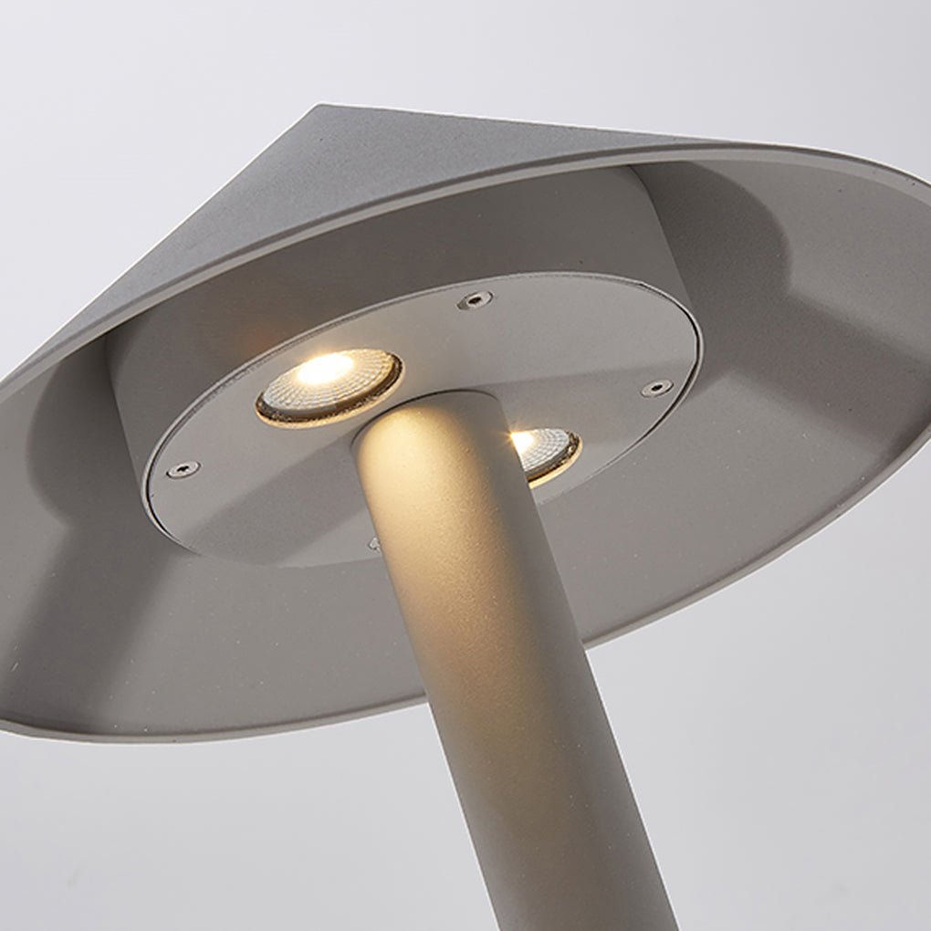 Modern Umbrella-Shaped LED Post Light for Outdoor Pathways