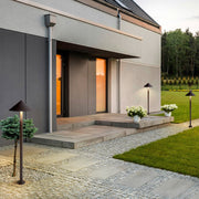 Modern Umbrella-Shaped LED Post Light for Outdoor Pathways