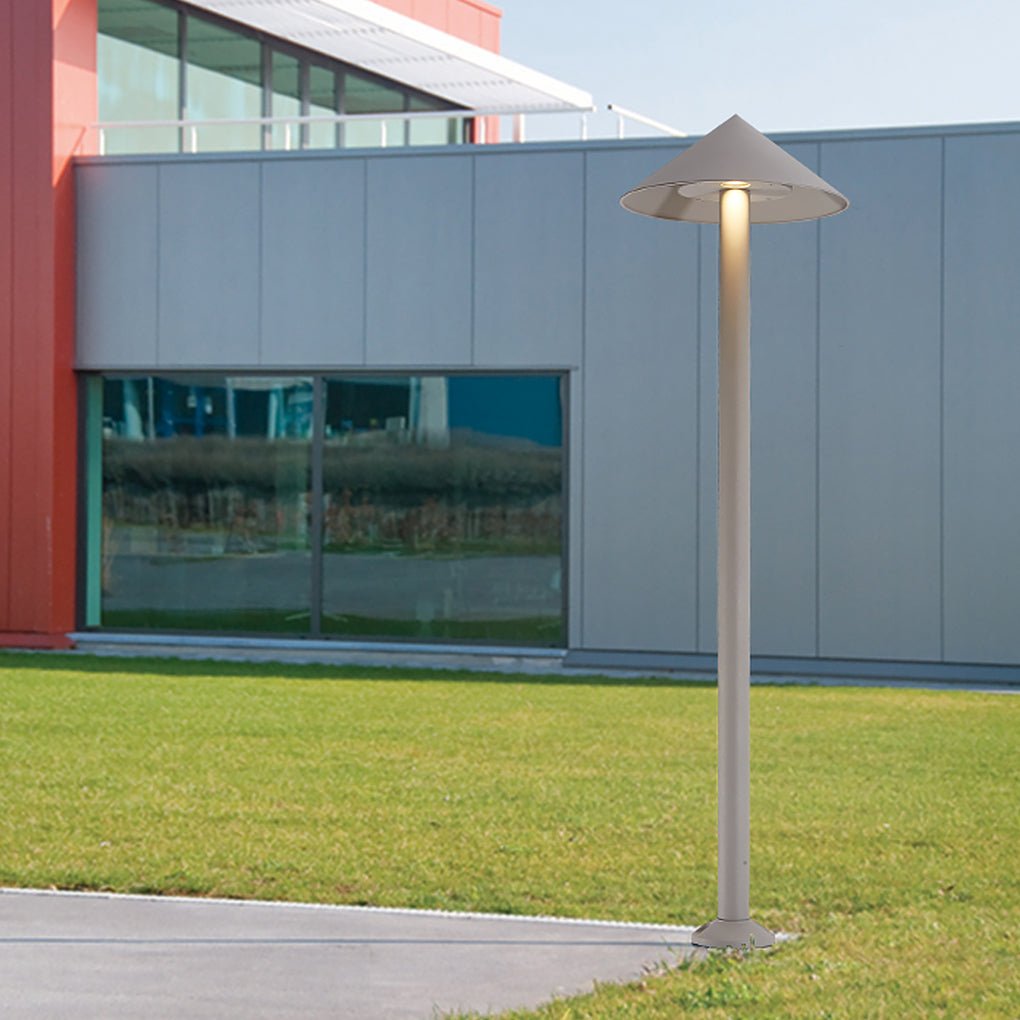 Modern Umbrella-Shaped LED Post Light for Outdoor Pathways