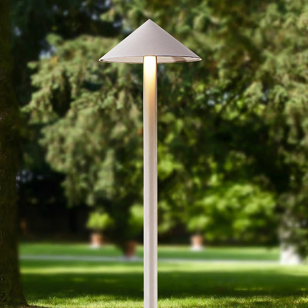 Modern Umbrella-Shaped LED Post Light for Outdoor Pathways