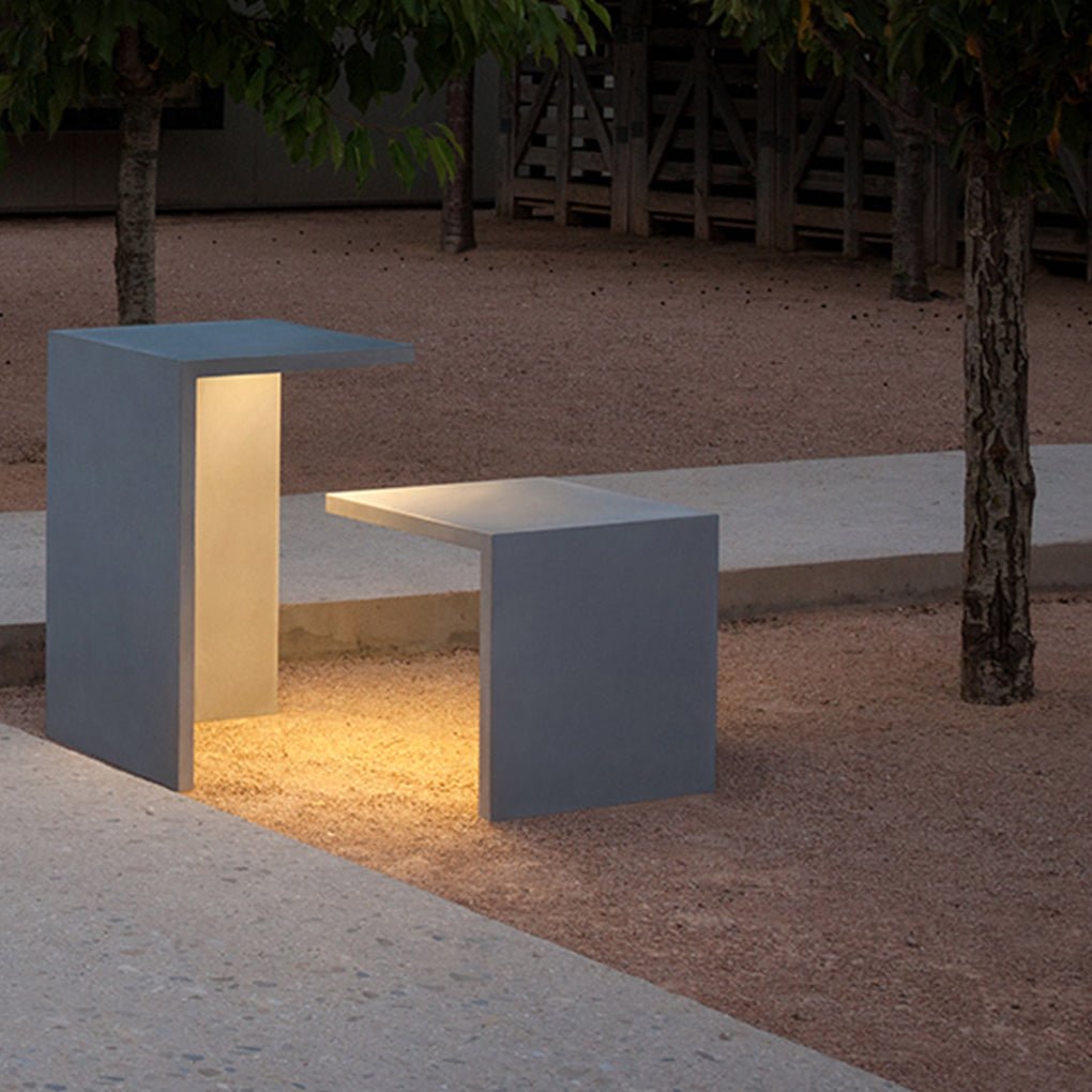 Modern Outdoor Luminous Cube Stool Table Lighting IP65 Waterproof