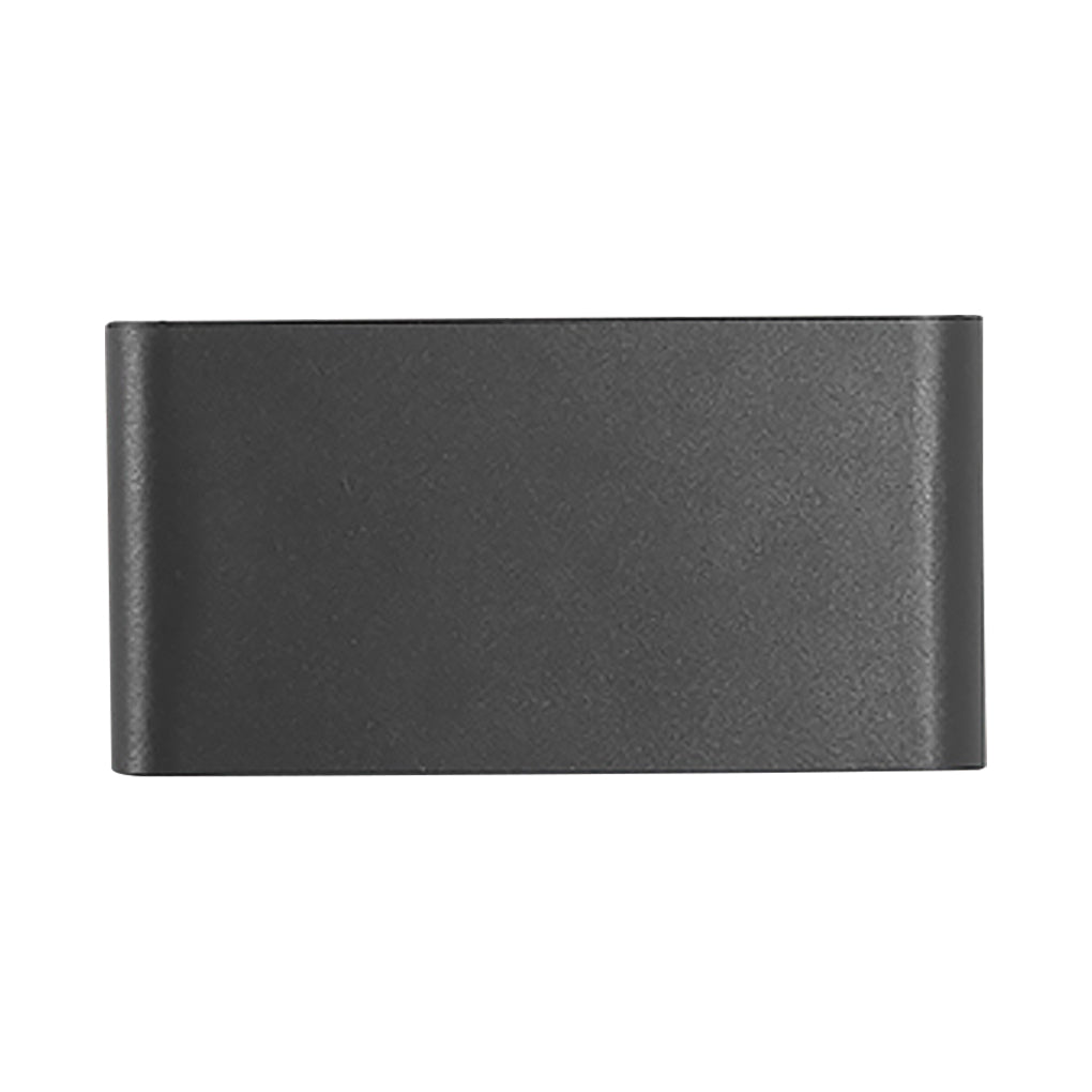 Modern Black LED Outdoor Wall Light Up Down Glass Sconce
