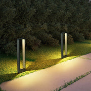 Rectangular COB LED Outdoor Path Light - Minimalist Black Aluminum