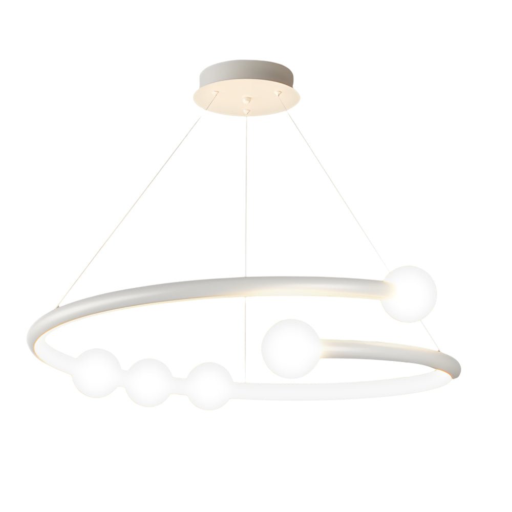 Modern Ring Chandelier with 3-Step Dimming LED Light