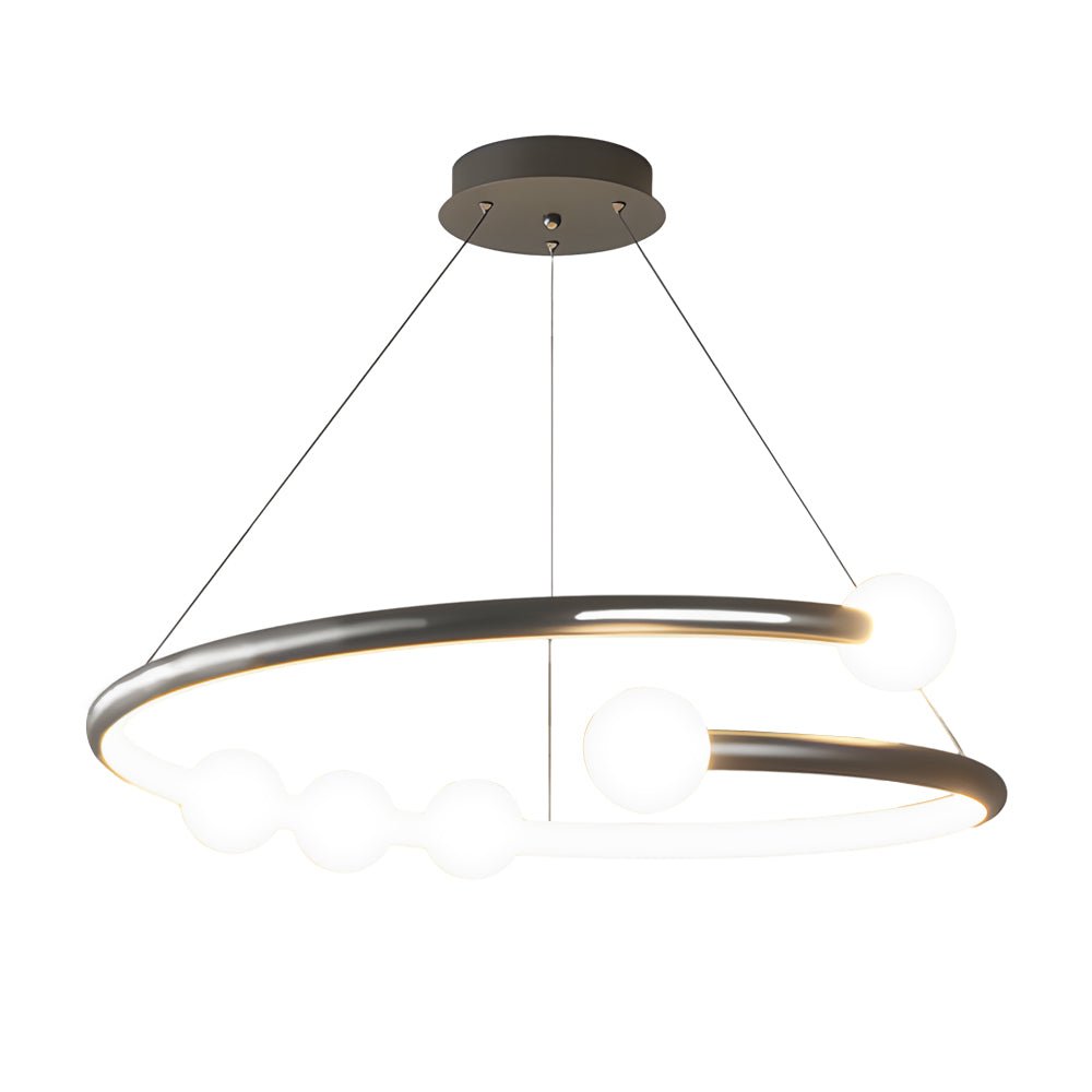 Modern Ring Chandelier with 3-Step Dimming LED Light