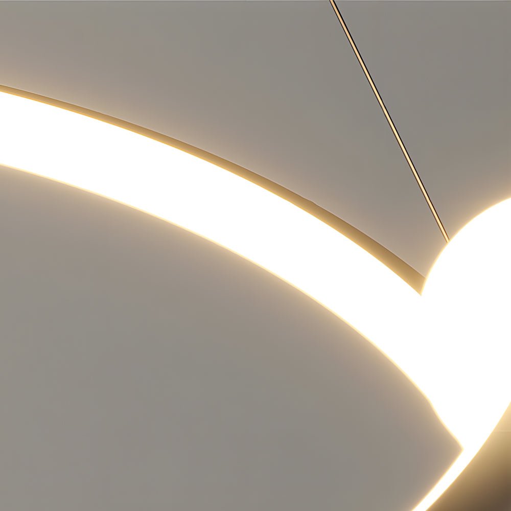 Modern Ring Chandelier with 3-Step Dimming LED Light