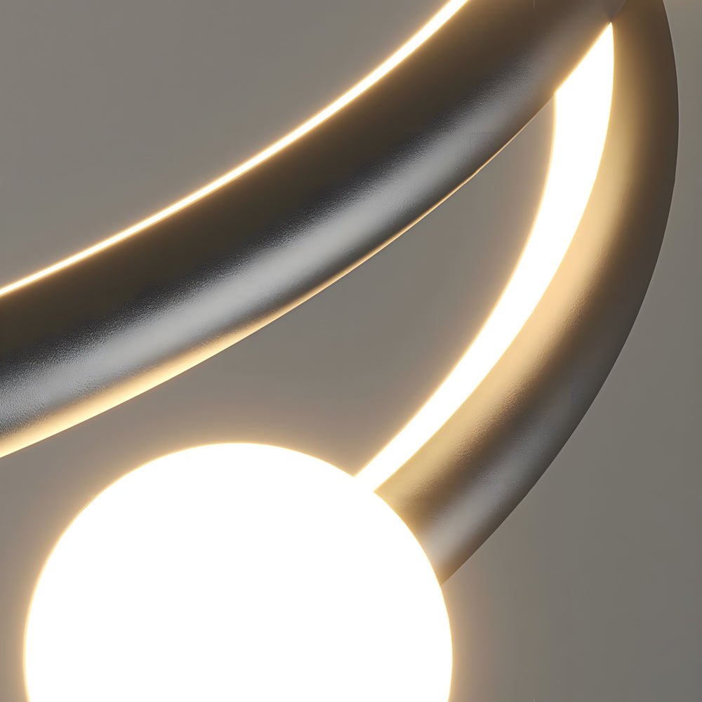 Modern Ring Chandelier with 3-Step Dimming LED Light