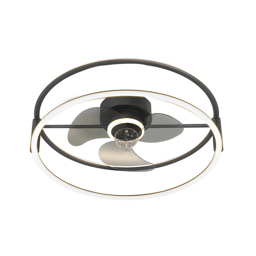 Minimalist Ring LED Bladeless Ceiling Fan Light with Remote