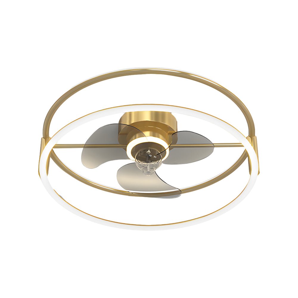Minimalist Ring LED Bladeless Ceiling Fan Light with Remote