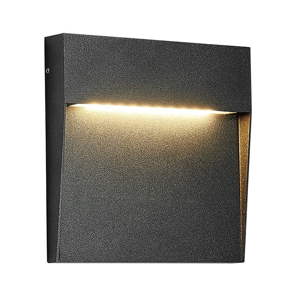 Minimalist Square Aluminum LED Step Light Waterproof Outdoor Wall