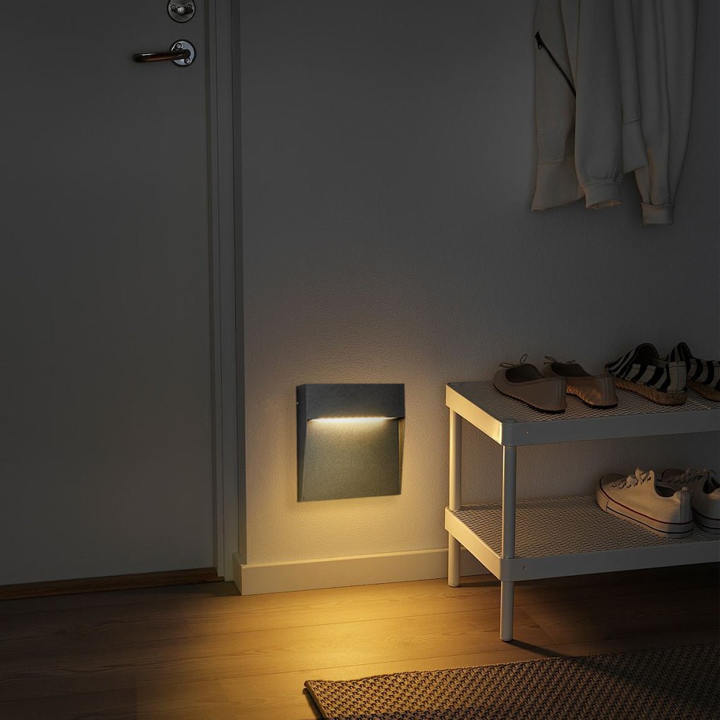 Minimalist Square Aluminum LED Step Light Waterproof Outdoor Wall
