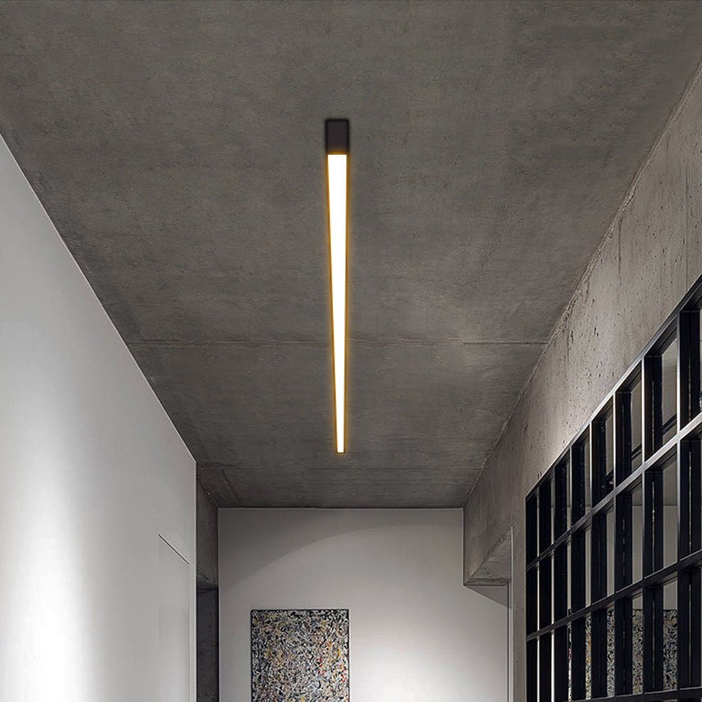 Modern LED Strip Ceiling Light with Remote Control & Stepless Dimming