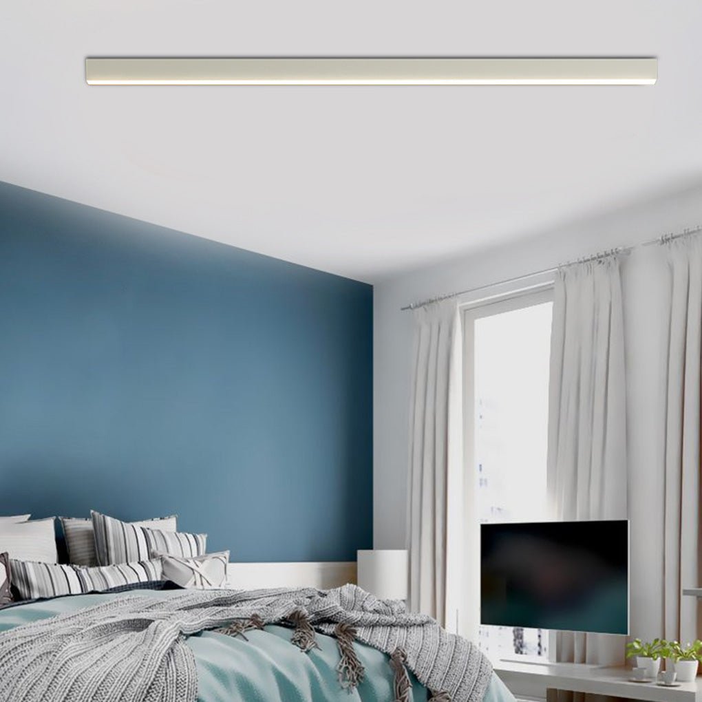 Modern LED Strip Ceiling Light with Remote Control & Stepless Dimming