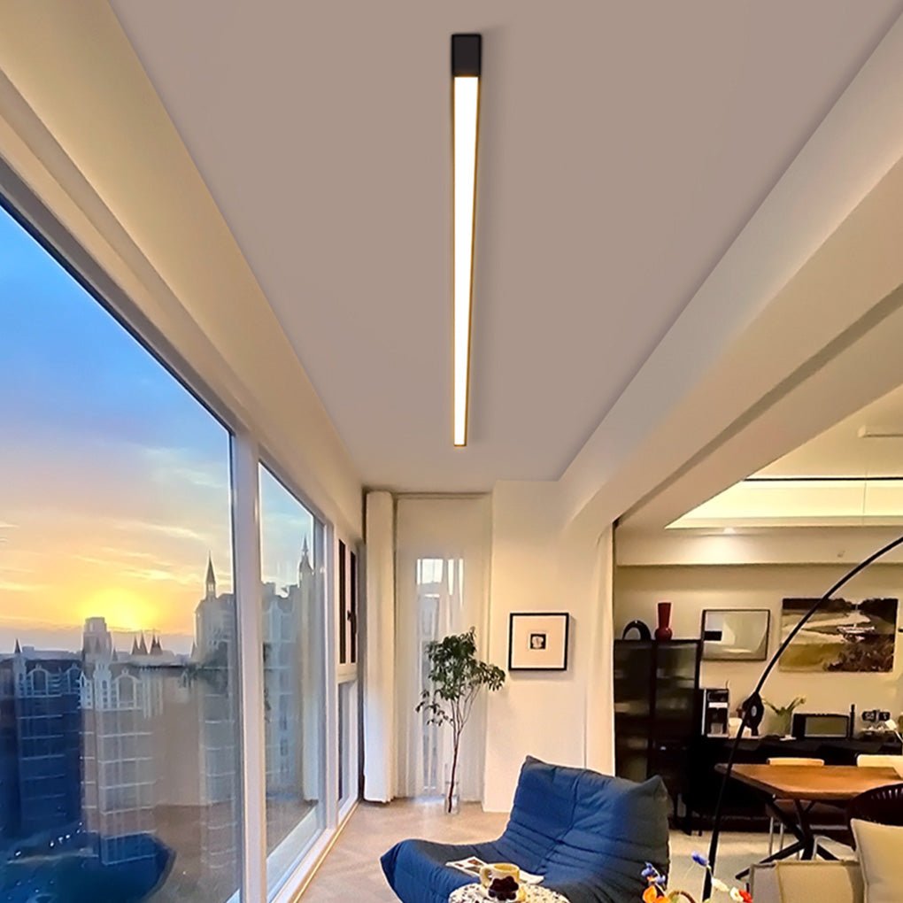 Modern LED Strip Ceiling Light with Remote Control & Stepless Dimming