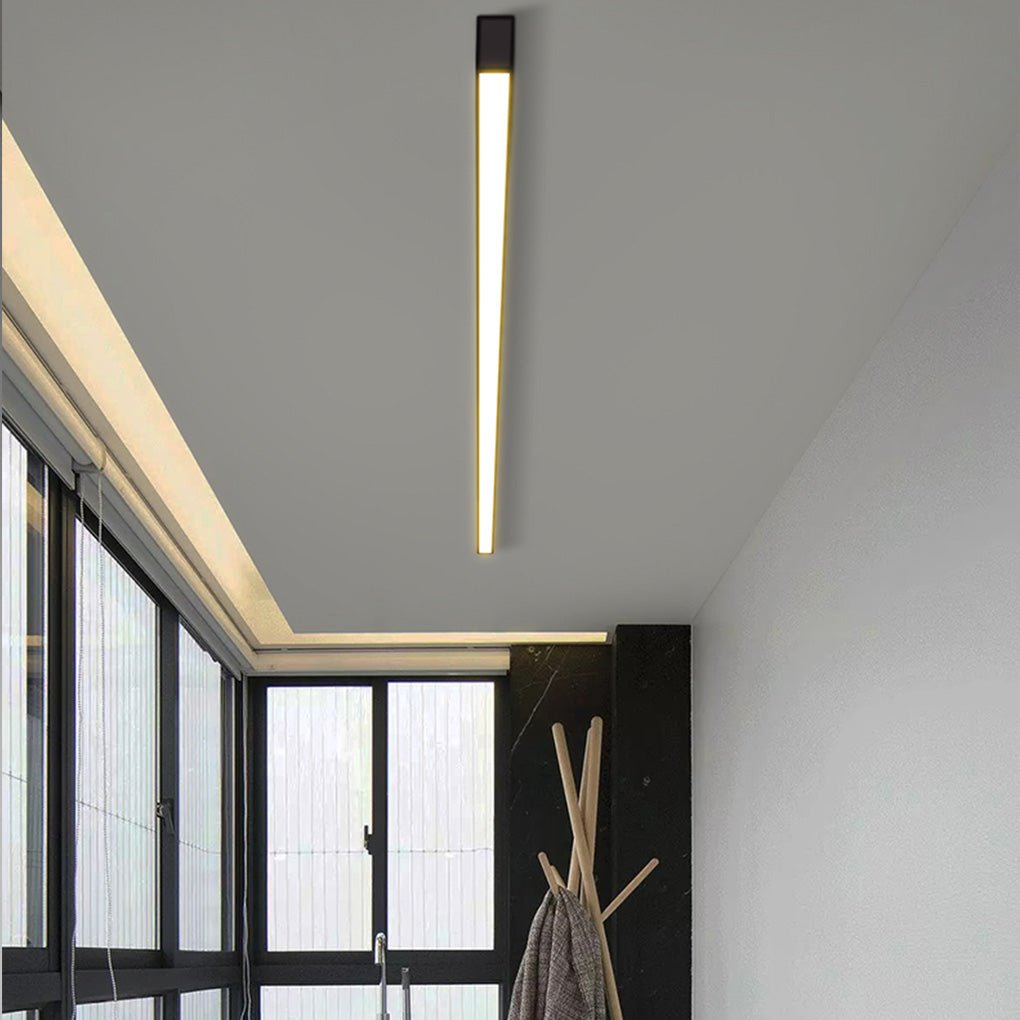 Modern LED Strip Ceiling Light with Remote Control & Stepless Dimming