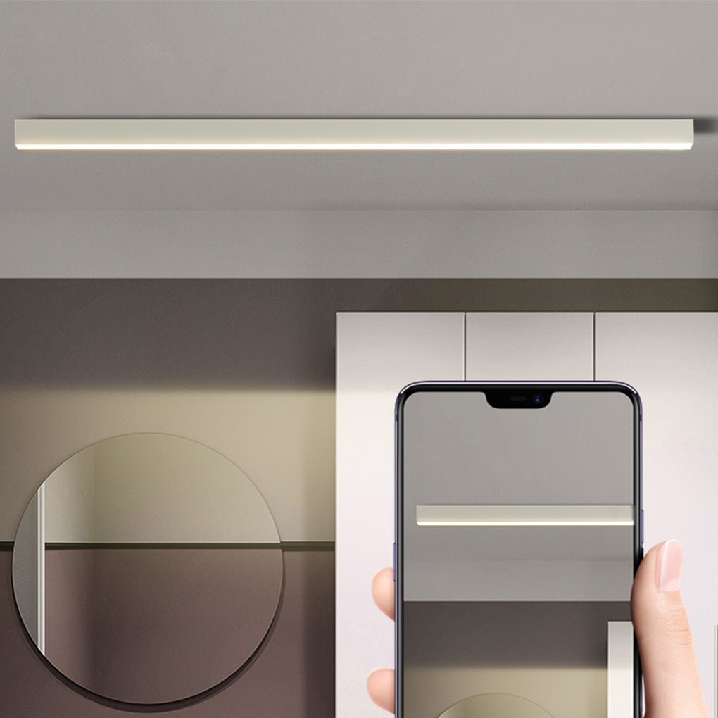 Modern LED Strip Ceiling Light with Remote Control & Stepless Dimming