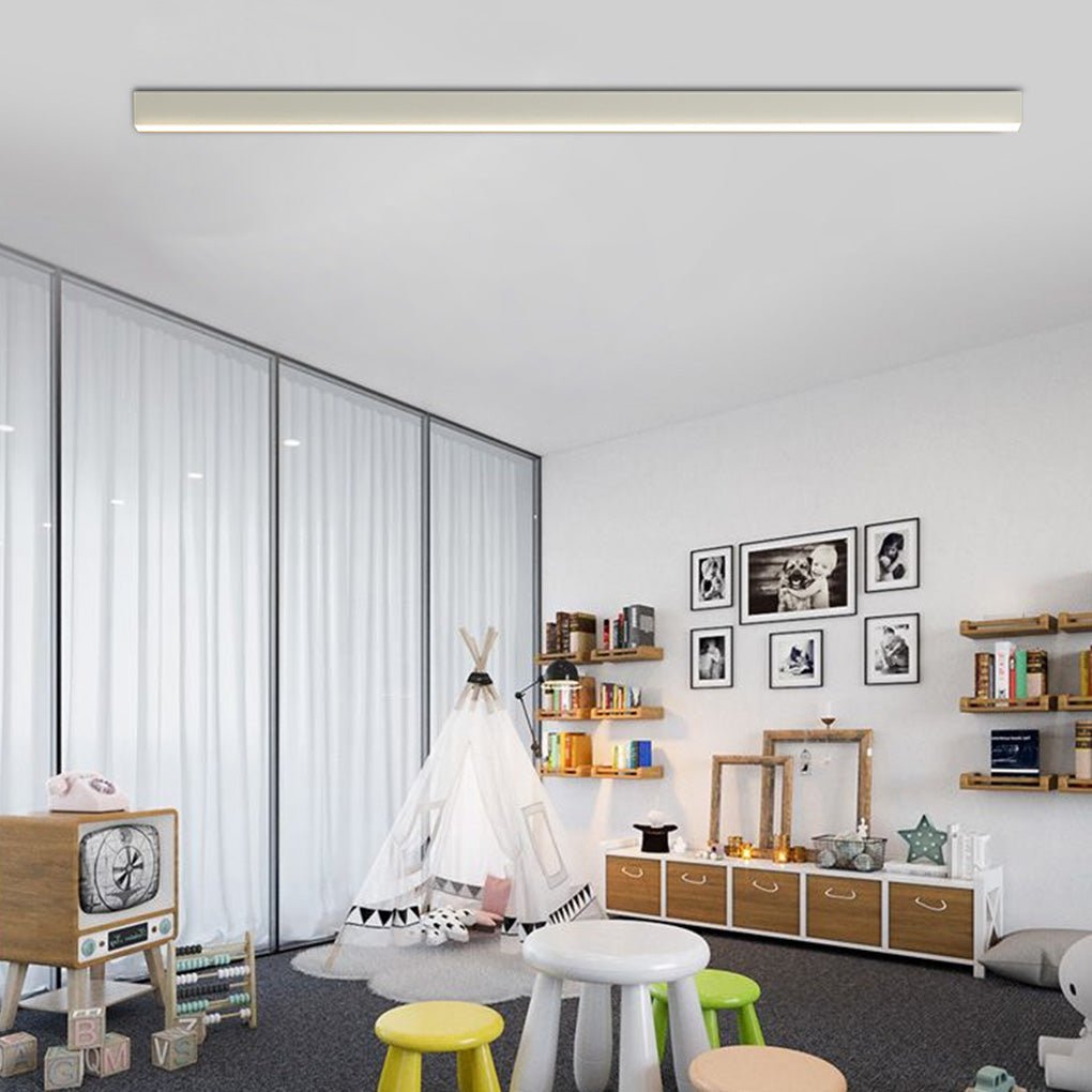 Modern LED Strip Ceiling Light with Remote Control & Stepless Dimming