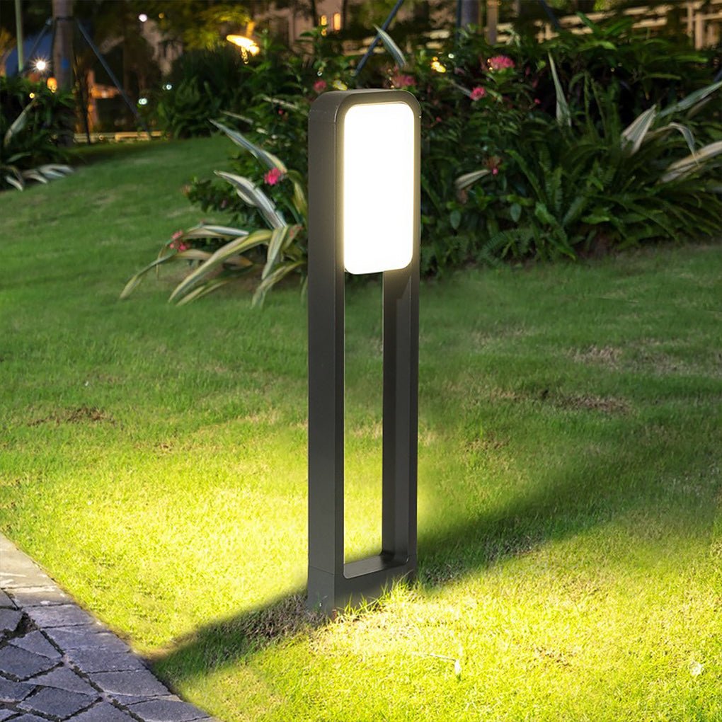 Modern Matte Black Dual-Light COB LED Path Light | Aluminum