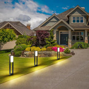 Modern Matte Black Dual-Light COB LED Path Light | Aluminum