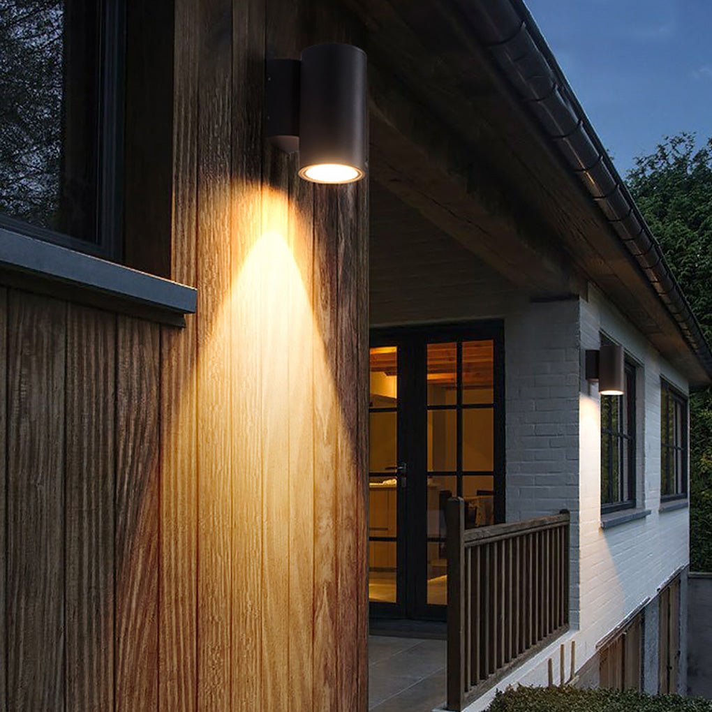 Modern Bi-Directional LED Outdoor Wall Light – Aluminum & Glass