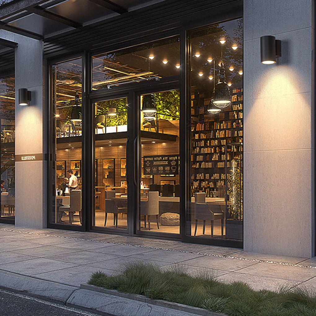 Modern Bi-Directional LED Outdoor Wall Light – Aluminum & Glass