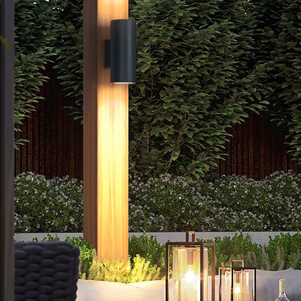 Modern Bi-Directional LED Outdoor Wall Light – Aluminum & Glass