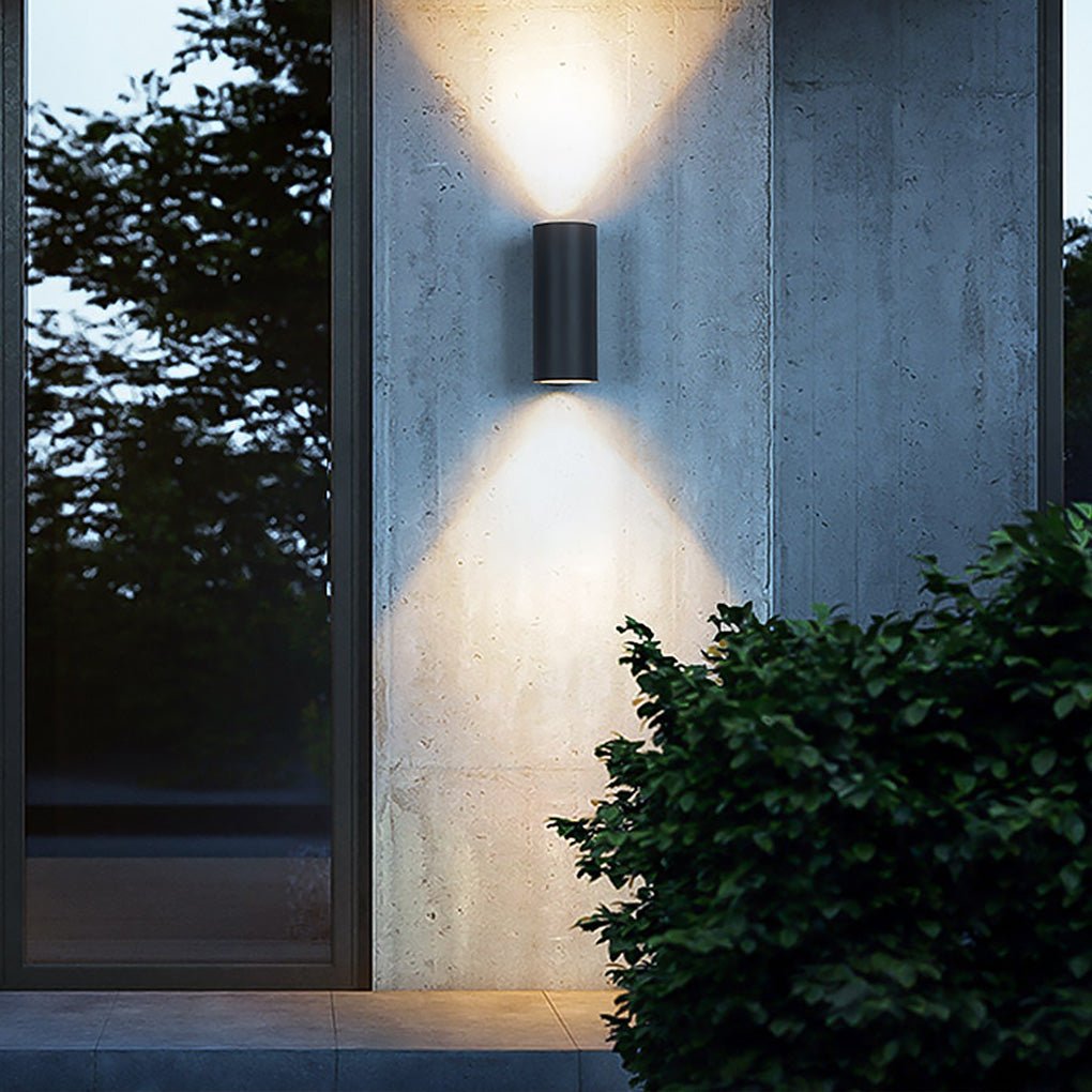 Modern Bi-Directional LED Outdoor Wall Light – Aluminum & Glass