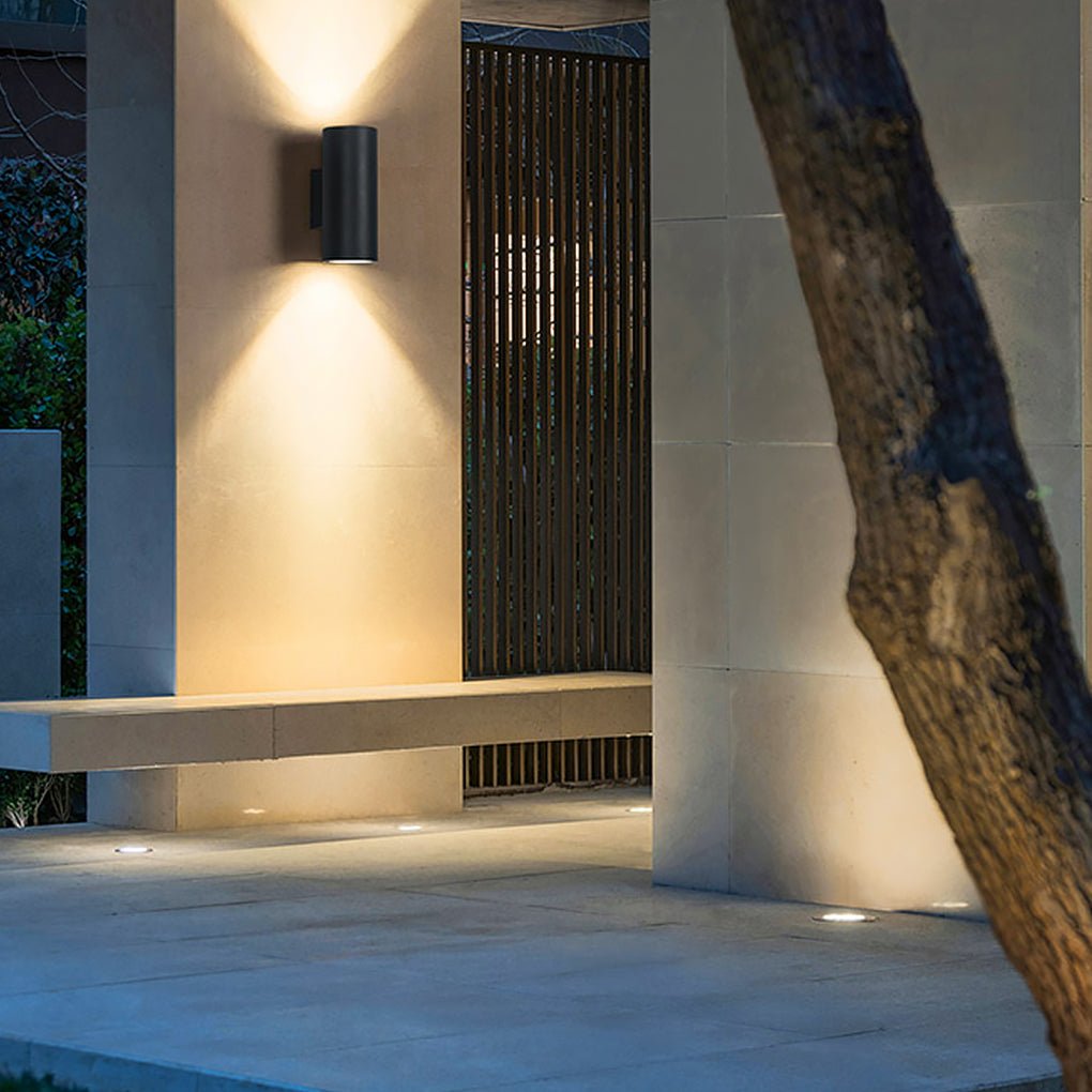 Modern Bi-Directional LED Outdoor Wall Light – Aluminum & Glass