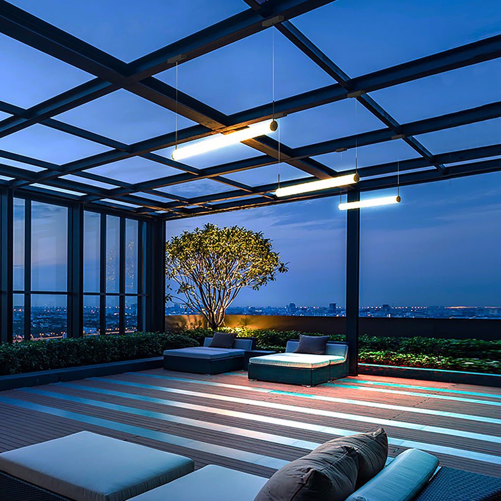Minimalist Outdoor LED Pendant Light – Aluminum & PC Waterproof