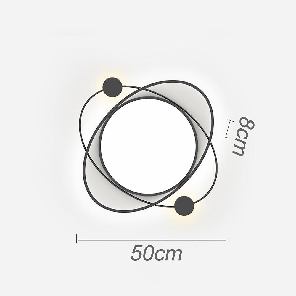 Geometric Circle LED Flush Mount Ceiling Light with Remote Control