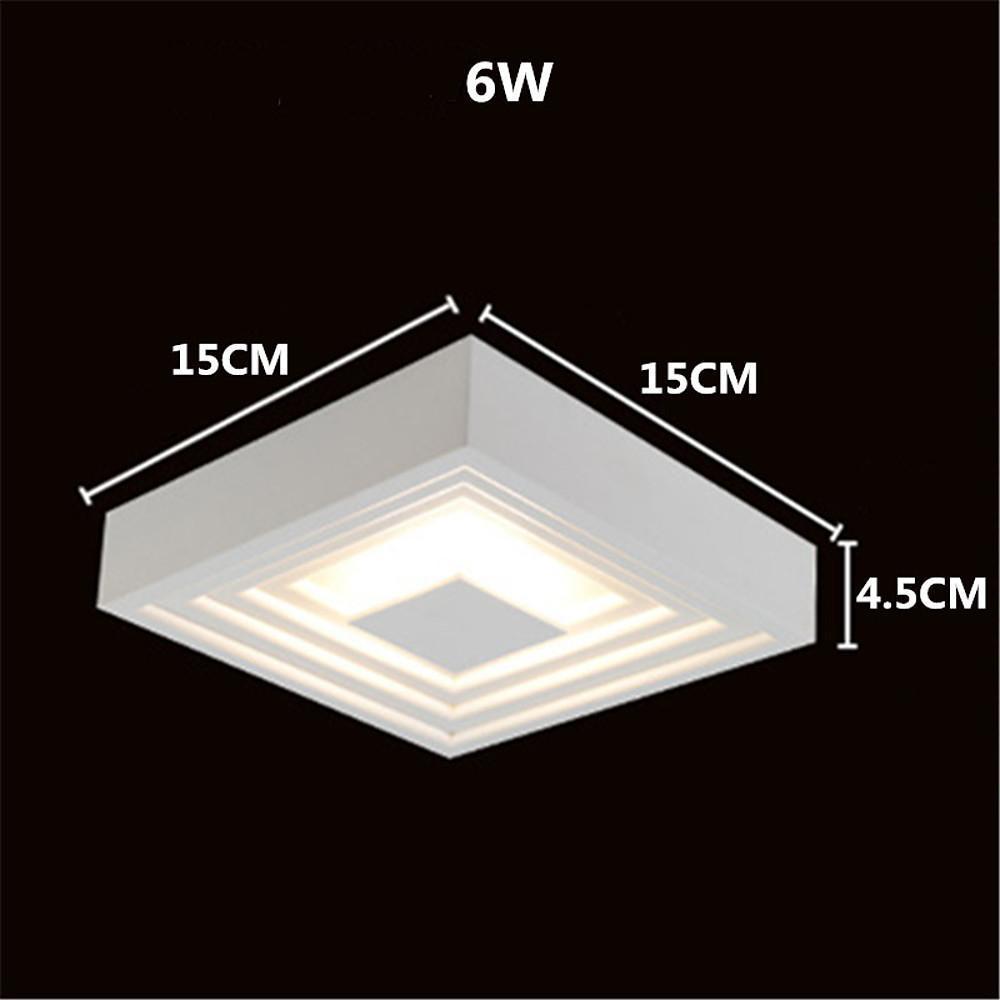 6" Geometric LED Flush Mount Ceiling Light - Modern Aluminum