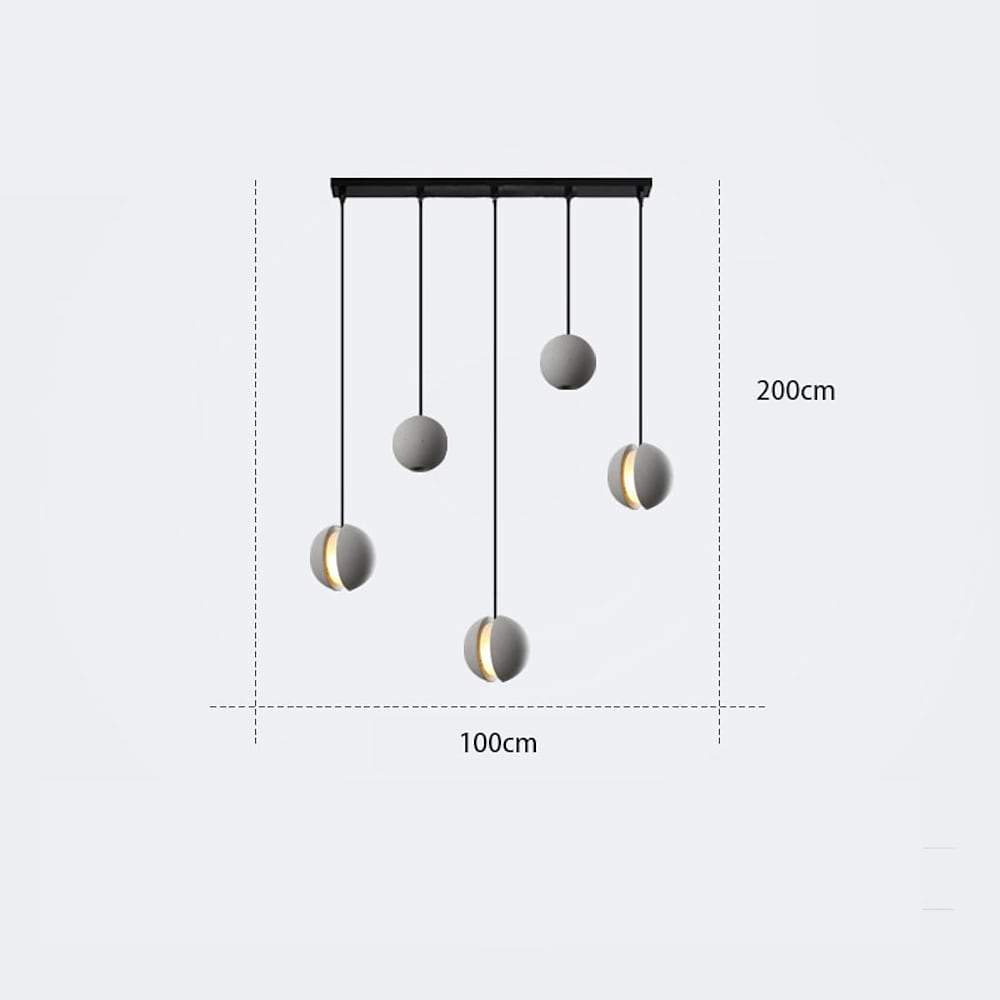 Vintage Ceramic Pendant Light with LED - Industrial Minimalist