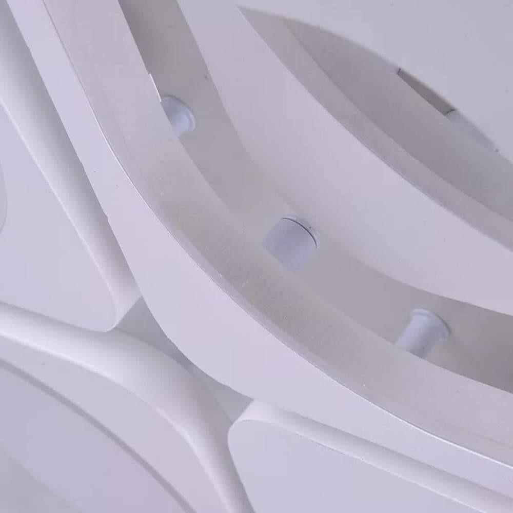 Rectangular LED Flush Mount Ceiling Light - Modern White Metal