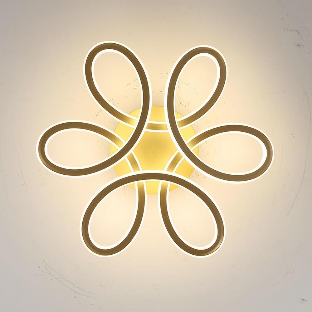 Swirl Flower Dimmable LED Flush Mount Ceiling Light - Aluminum