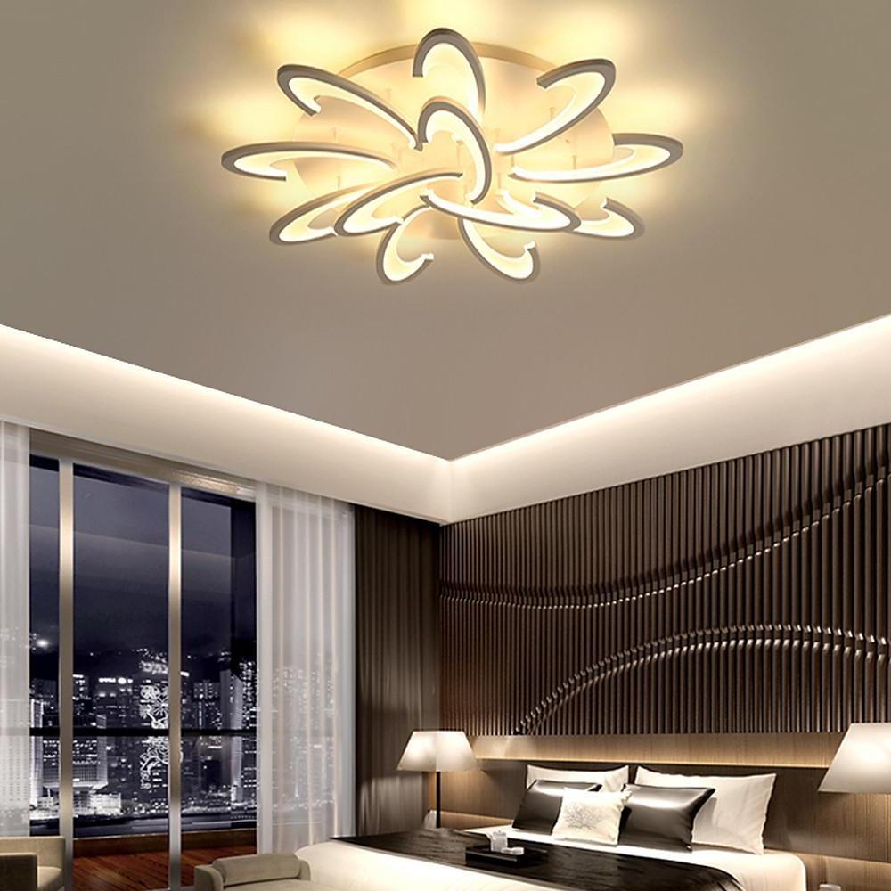 Geometric Flush Mount Ceiling Light | Modern Acrylic LED Dimmable