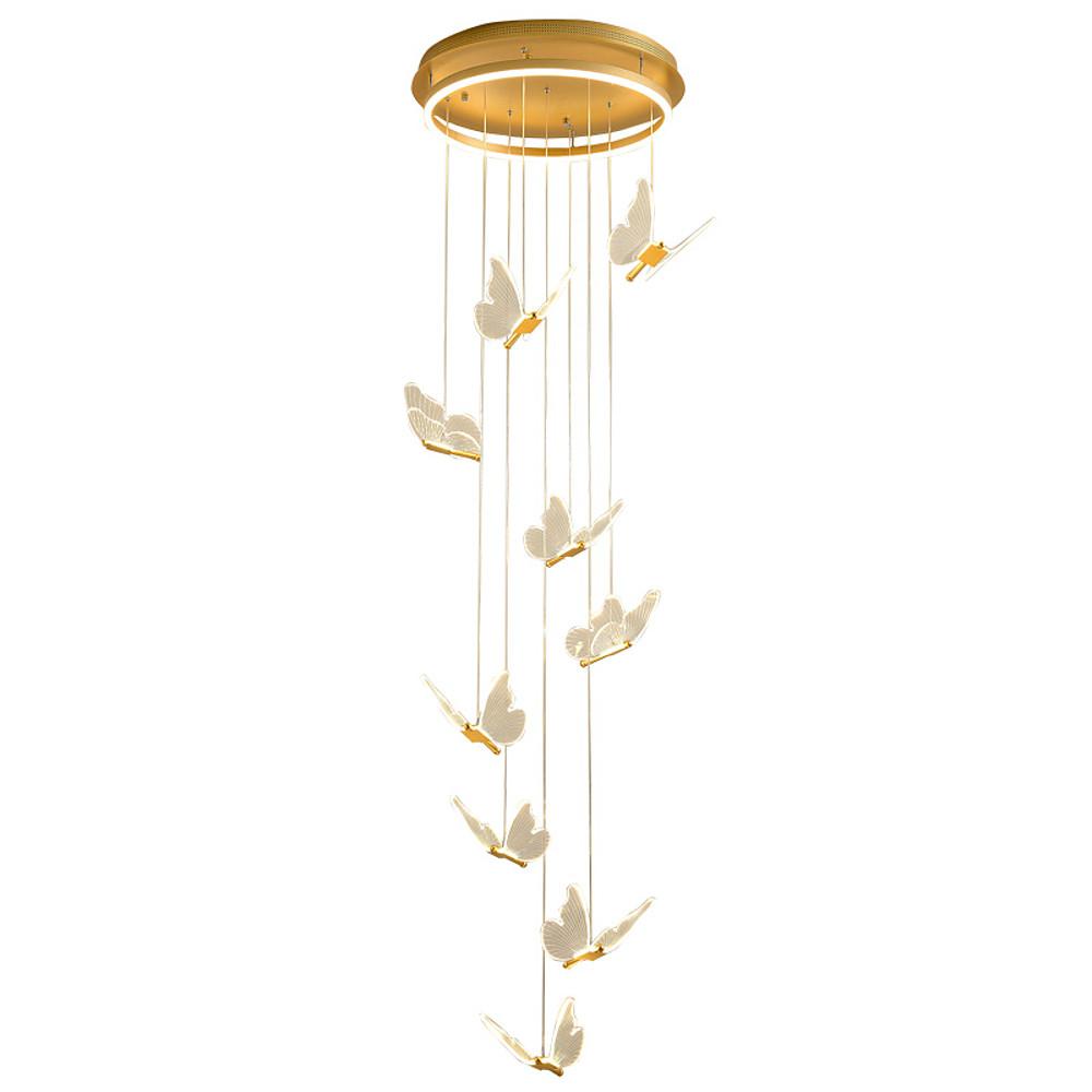 Butterfly Pendant Light Modern Acrylic Metal LED Chandelier