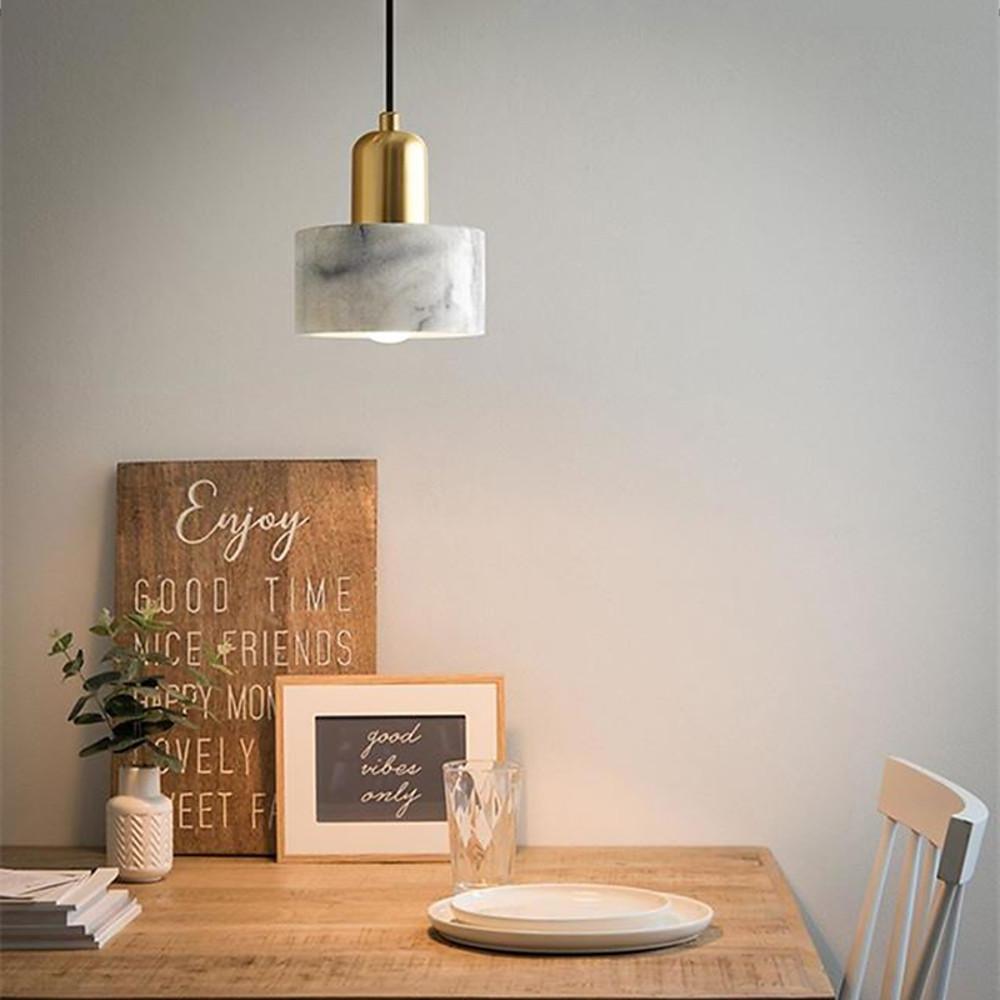 Ceramic Marble Pendant Light Nordic Minimalist Ceiling Fixture