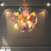 Modern Colorful Globe Pendant Chandelier with 3D LED Effect