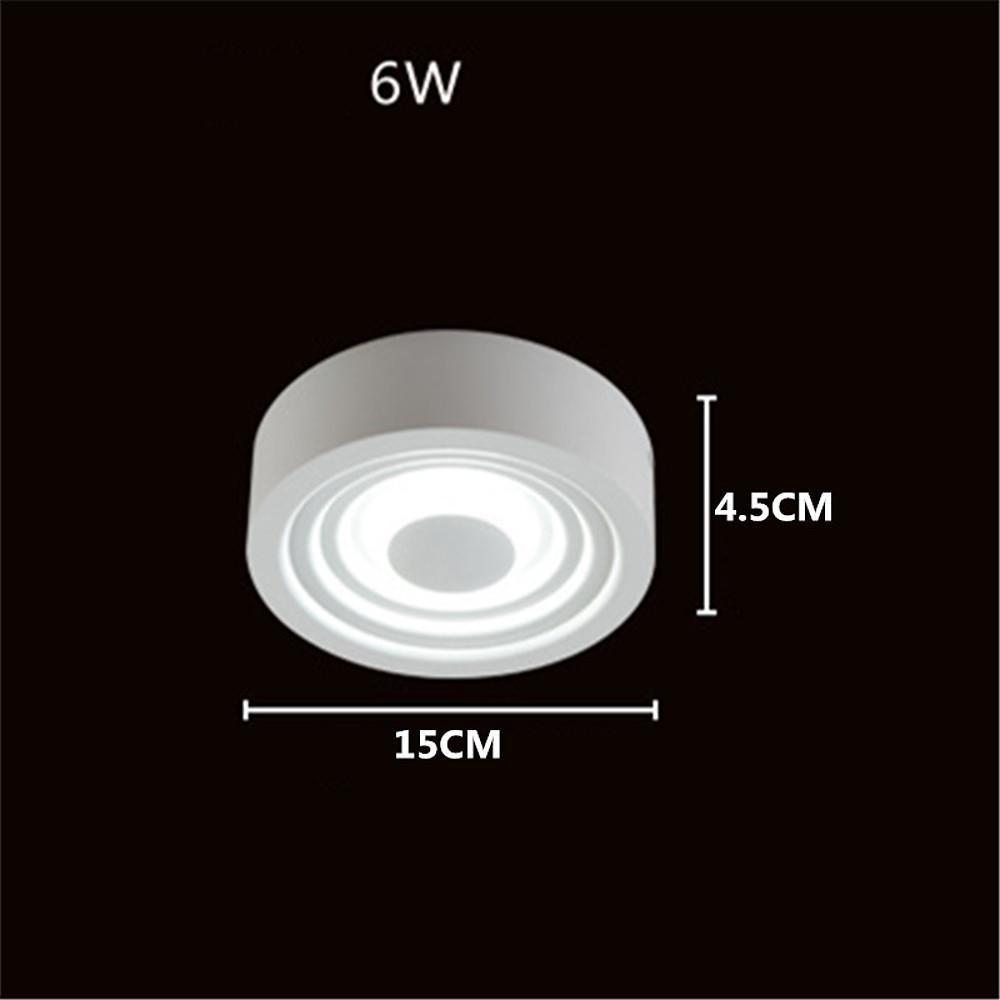 6" Geometric LED Flush Mount Ceiling Light - Modern Aluminum
