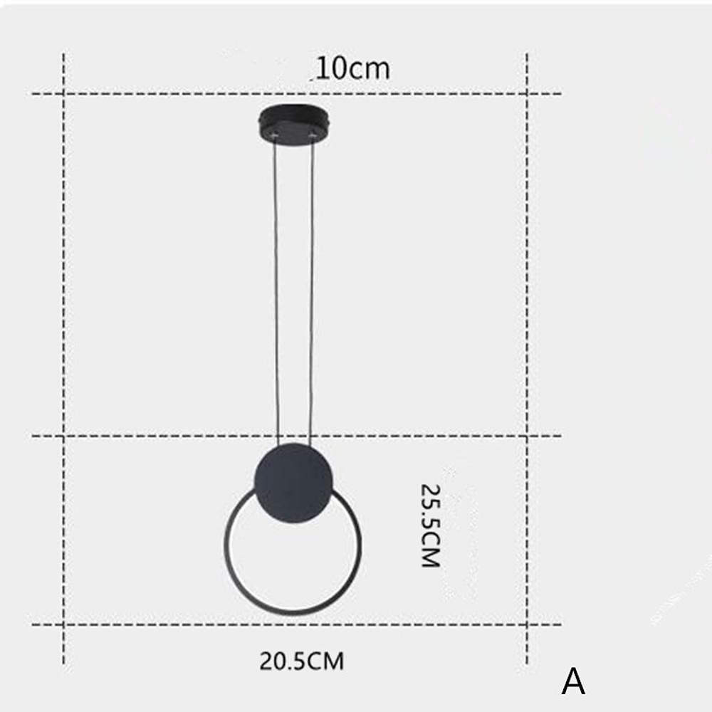 Geometric Dimmable LED Pendant Light – Modern Aluminum Hanging Lamp