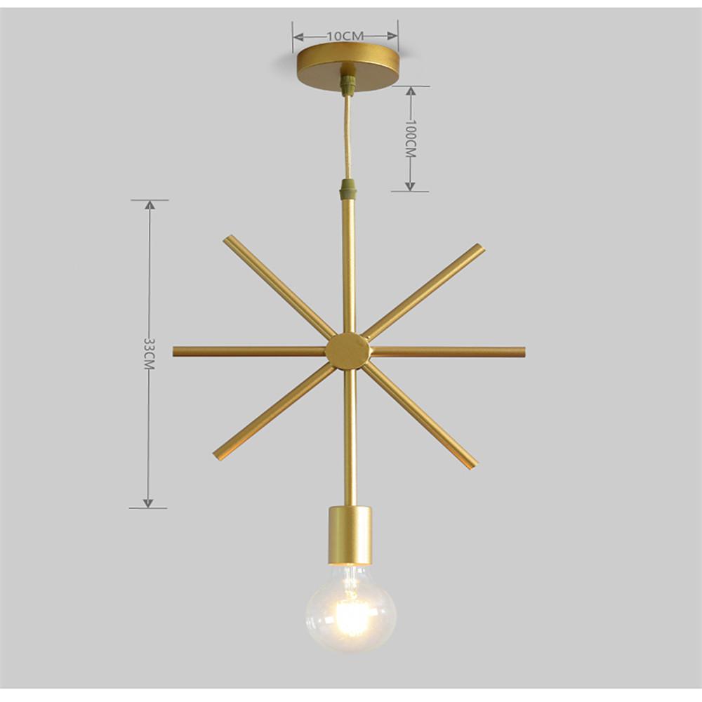 Black & Gold Geometric Pendant Light – Modern Metal Ceiling Lamp