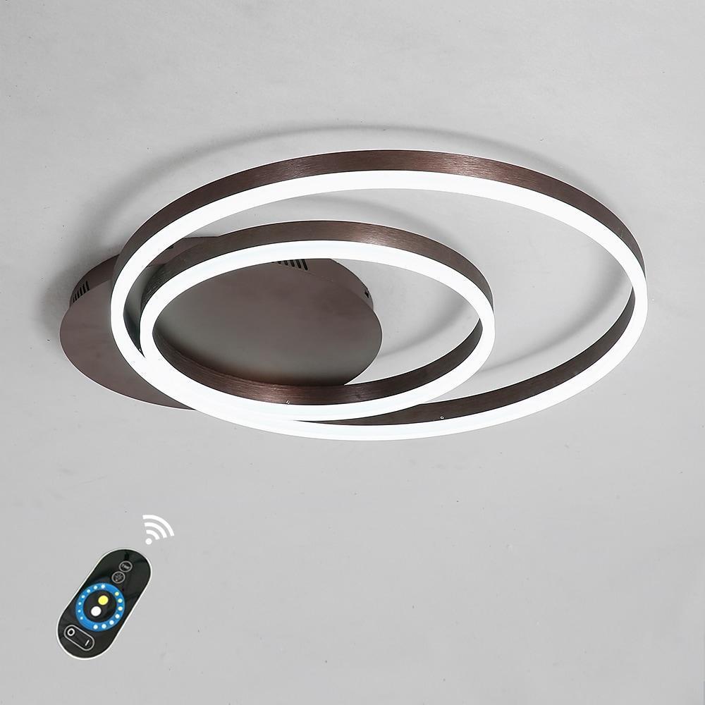 Dimmable LED Flush Mount Ceiling Light with Remote - Modern Design
