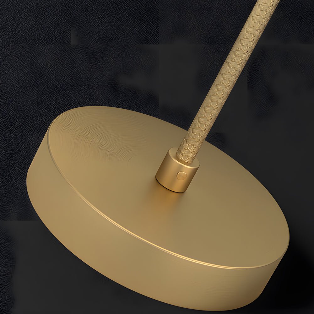 Modern Crystal Pendant Light with Copper Finish & 3-Step Dimming LED