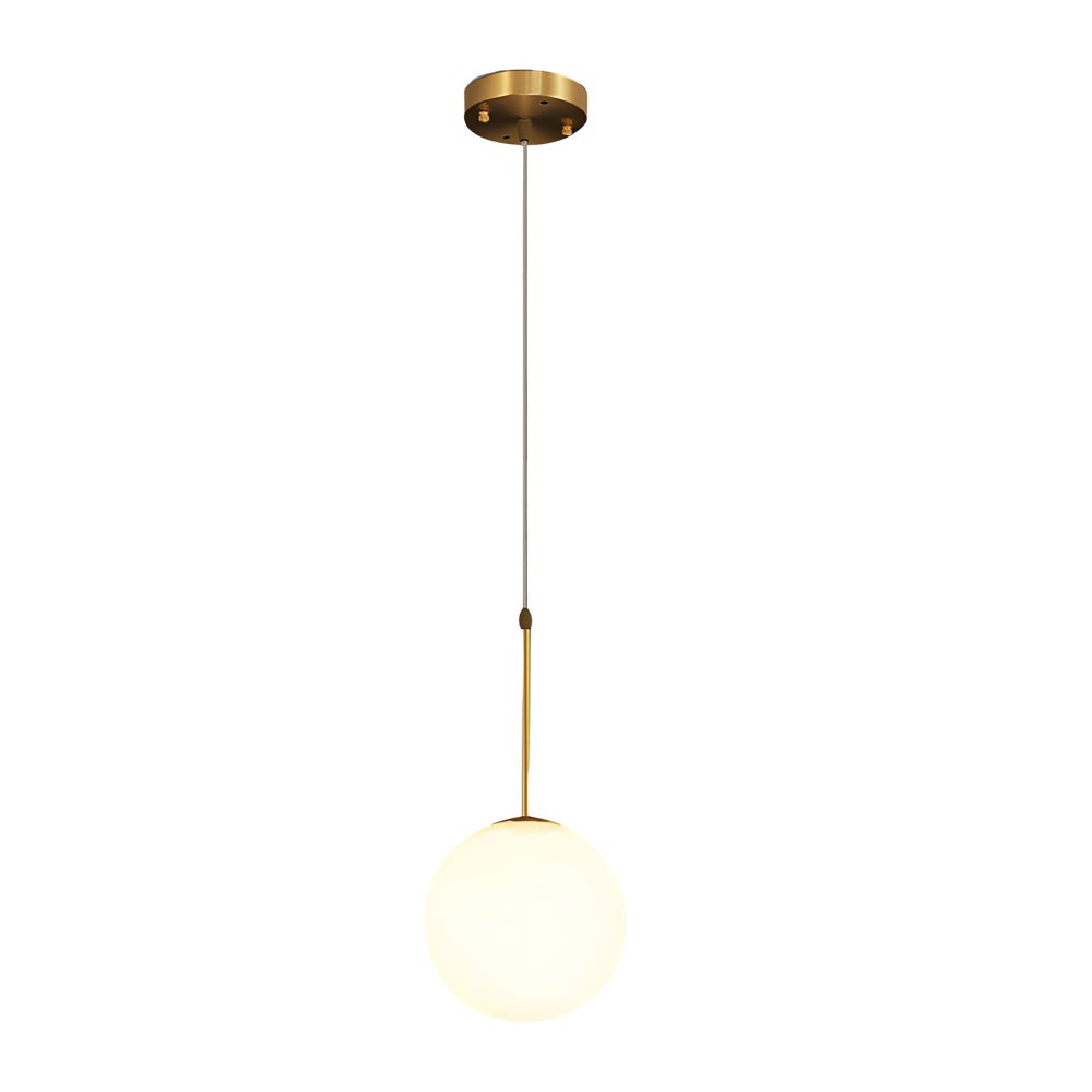 Modern Glass Globe Pendant Light in Gold Finish – 1 or 3 Lights