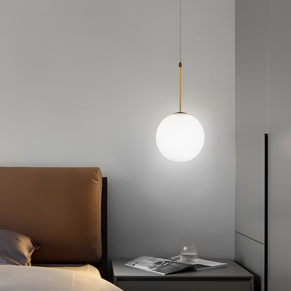 Modern Glass Globe Pendant Light in Gold Finish – 1 or 3 Lights