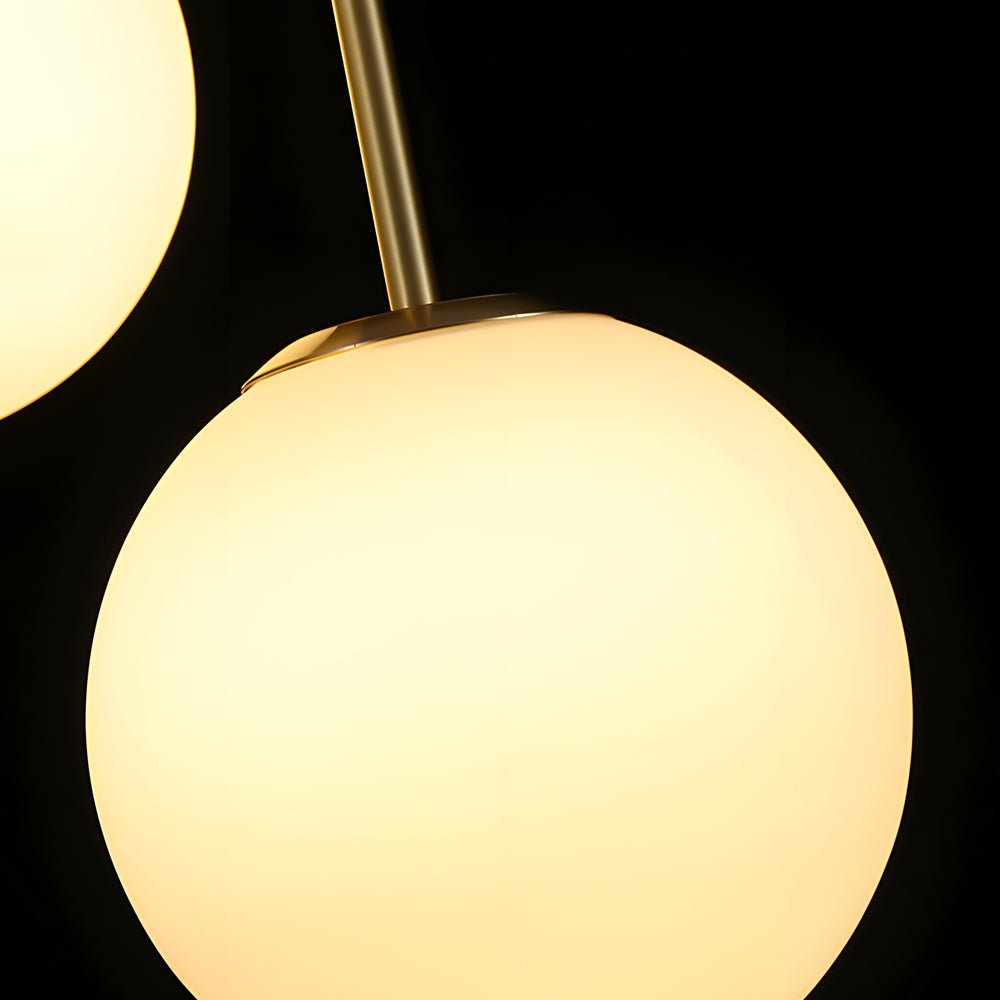 Modern Glass Globe Pendant Light in Gold Finish – 1 or 3 Lights