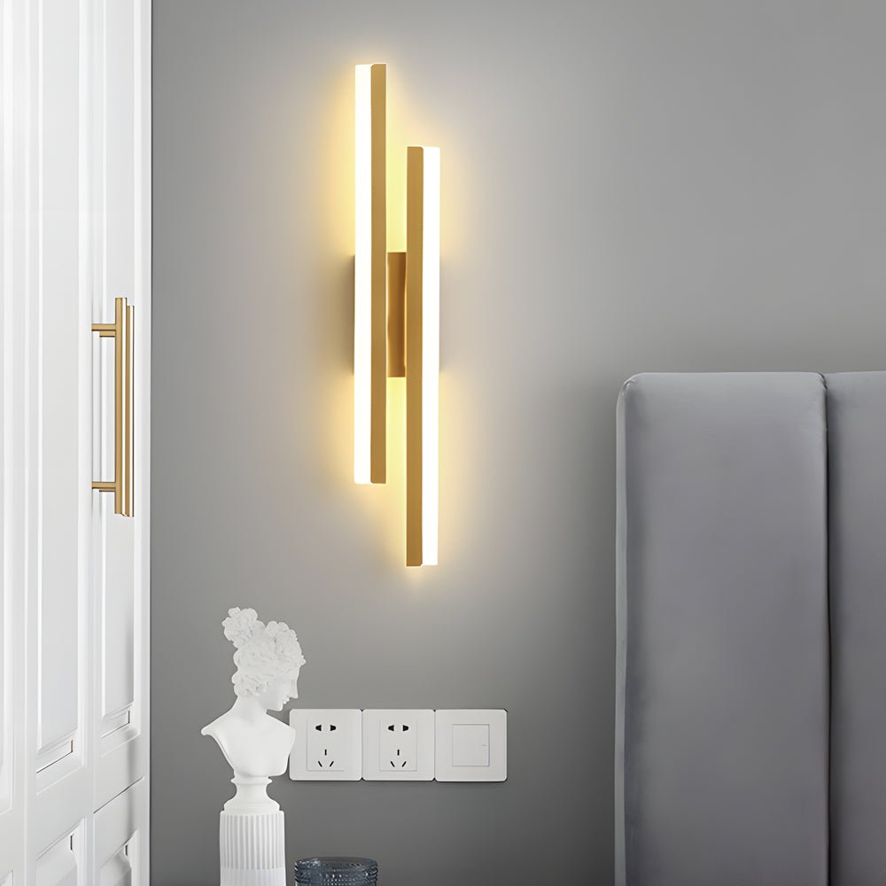 Modern 2-Light Linear LED Wall Sconce with 3-Step Dimming